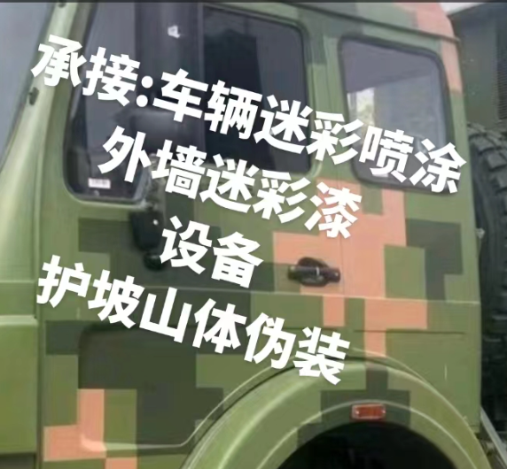 延安外墙和地面的迷彩漆施工